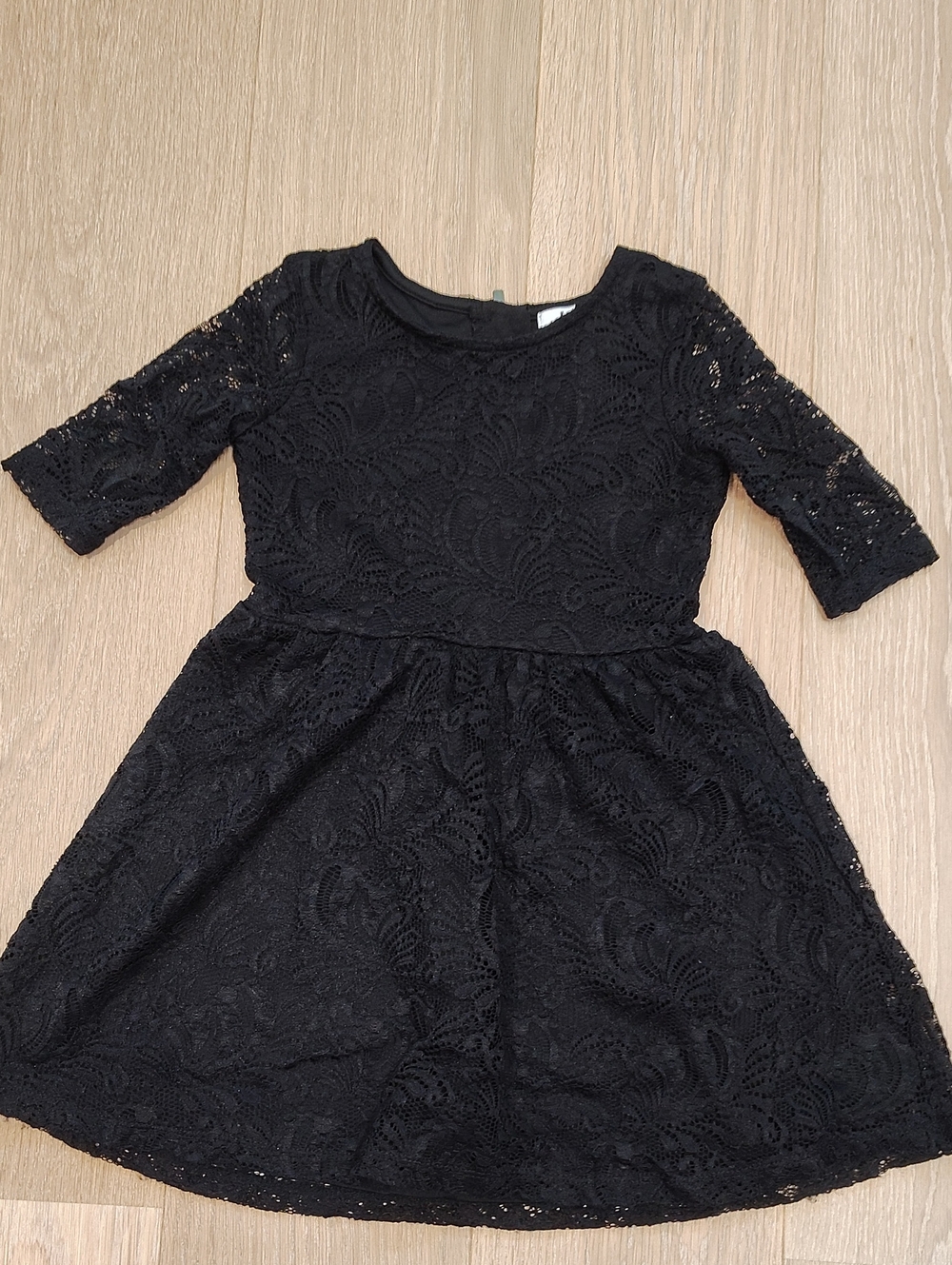 Girls' Black Lace Party Dress